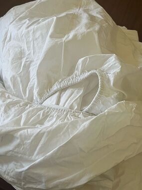 Arhaus White King size Fitted sheet only - Made in Italy
